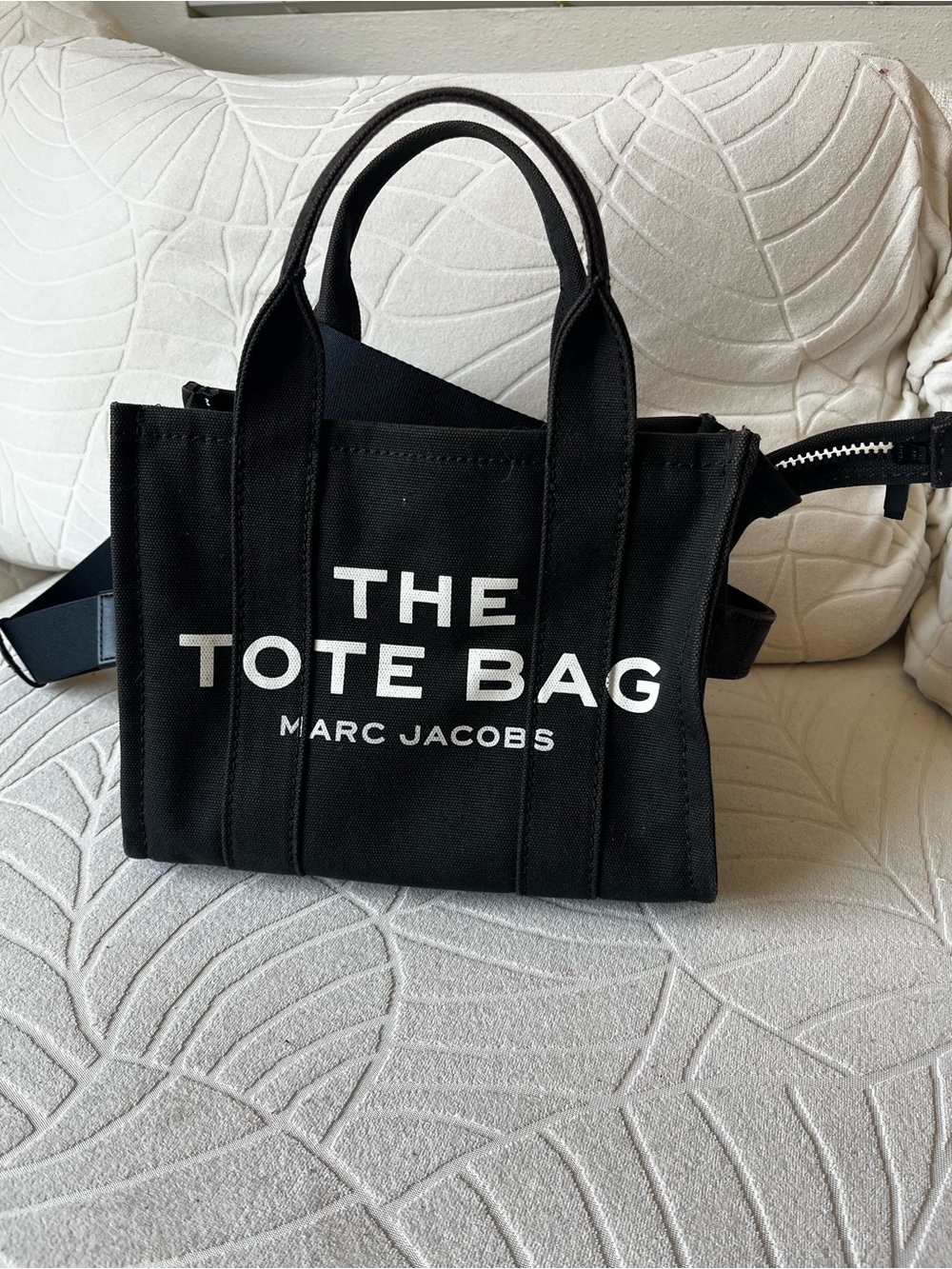 Marc Jacobs Black Canvas 'The Tote Bag' Small Tote